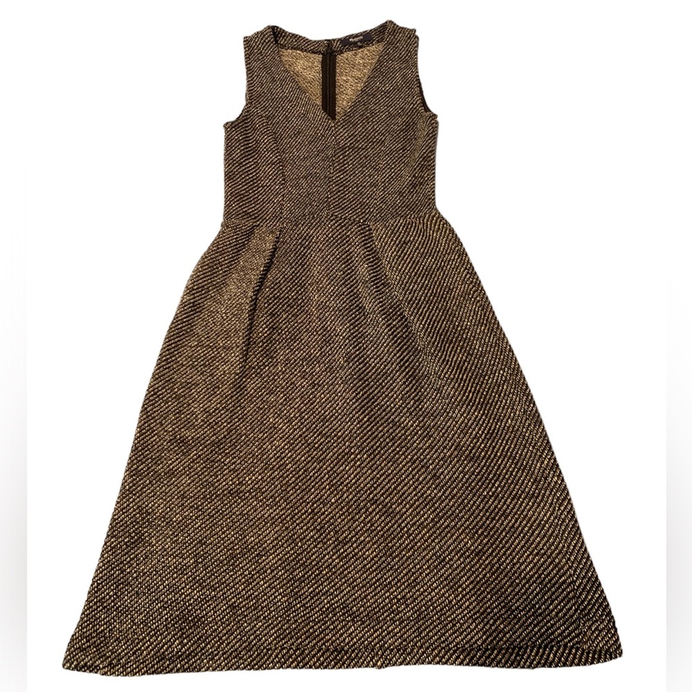 Madewell Knit Terrace twill business dress grey/white/back
